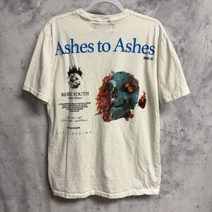 Civil Regime T Shirt Mens Large 21x28.5 White Ashes to Ashes Rebel Youth